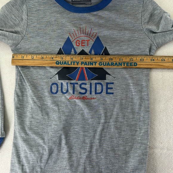 Eddie Bauer Long Sleeve Shirt Gray Kids Boys Girls Size S 7 8 Get Outside - Picture 5 of 8
